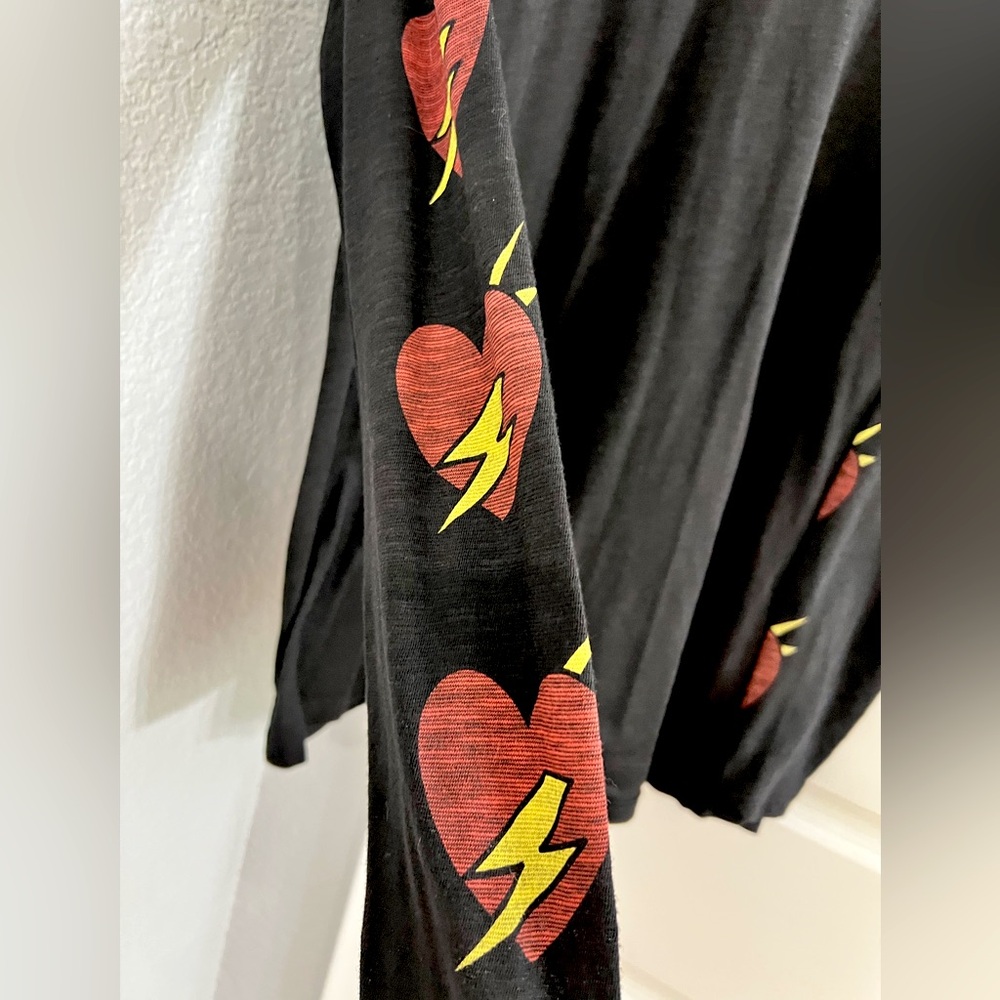 Torrid hearts and lightning bolts long sleeve tee